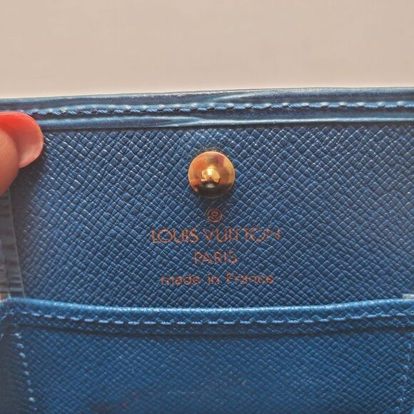 Louis Vuitton Blue Epi Porte Monnaie Coins Card Case Boite Box - Picture 5 of 14